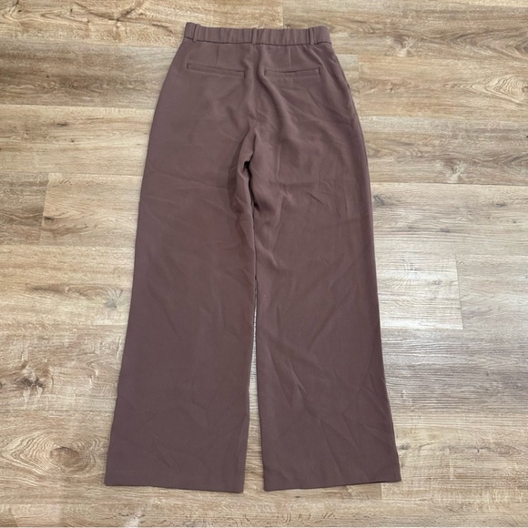 Abercrombie Tailored High Rise Wide Leg Pants Trousers Brown Size M LONG - Picture 5 of 8